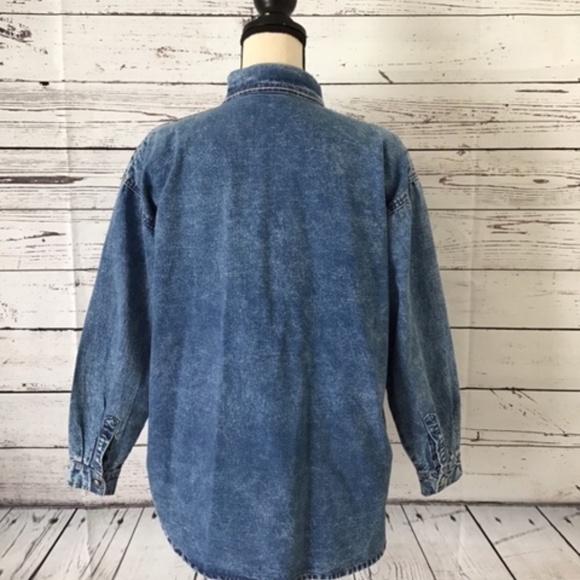 PRETTY BLEU Women shirt jacket casual VTG Sz Large - Picture 4 of 6